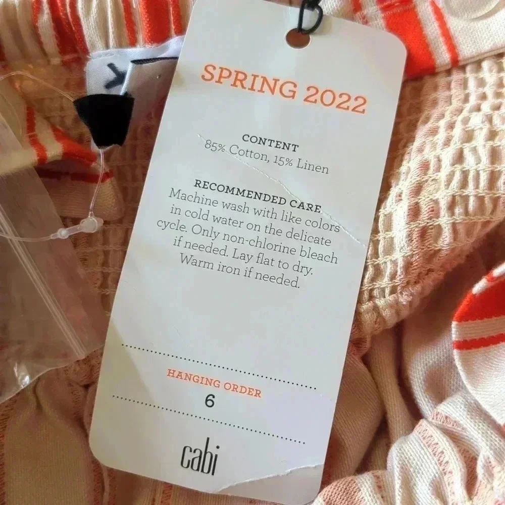 CAbi Brunch Orange Awning Stripe Top - Picture 9 of 9